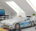 Lit enfant simple Cars 80X160 avec matelas, argent