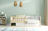 Lit simple enfant Smart 2 bois naturel avec matelas 80 x 160
