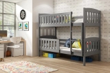Lit ado superposé Jacquot 90X190 avec matelas, gris