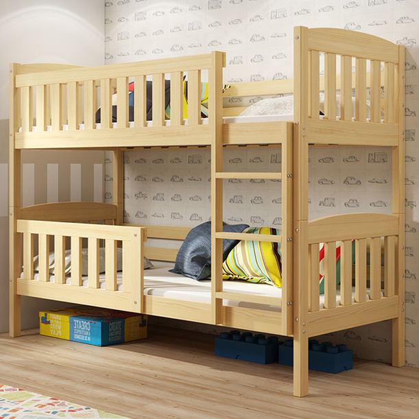 Lit ado superposé Jacquot 90X200 avec matelas, pin