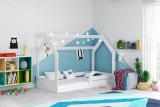 Lit enfant simple Cabane 1 80X160, blanc