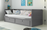 Lit ado gigogne Hermès 80X200 avec matelas et tiroir, gris