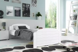 Lit ado simple Lili 90X200 avec matelas, blanc
