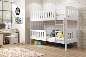 Lit ado superposé Jacquot 90X200 avec matelas, blanc