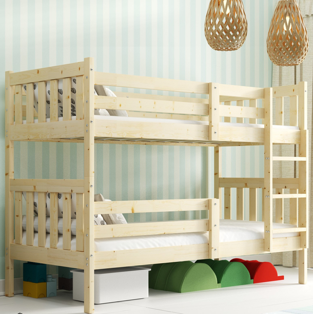 Lit ado superposé Gaspard 90X190, bois naturel