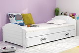 Lit ado simple Lili 90X200 avec tiroir, blanc