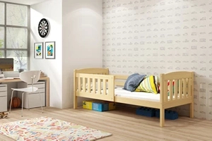 Lit ado simple Jacquot 80X190 avec matelas, pin