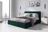 Lit double rembourré Le Hilton 160X200, vert