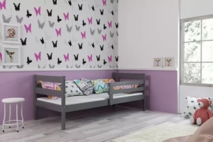 Lit ado simple Éric 80X190, gris
