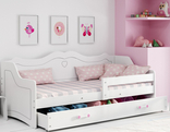 Lit enfant simple Julie 80X160 avec tiroir, blanc