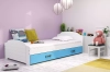 Blanc \ Tiroir \ Bleu \ Sans matelas
