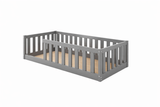 Lit enfant simple Bella Sima 90X190, gris