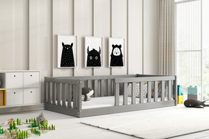 Lit enfant simple Bella Sima 80X160, gris
