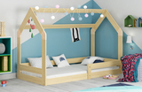 Lit enfant simple Cabane 1 80X160, pin