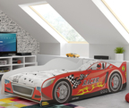 Lit enfant simple Cars 80X160, rouge