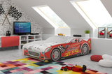 Lit enfant simple Cars 80X160, rouge