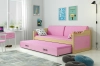 90 X 200 \ Pin \ Tiroir + lit supplémentaire \ Rose \ Avec matelas