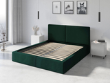 Lit double rembourré Le Hilton 160X200, vert
