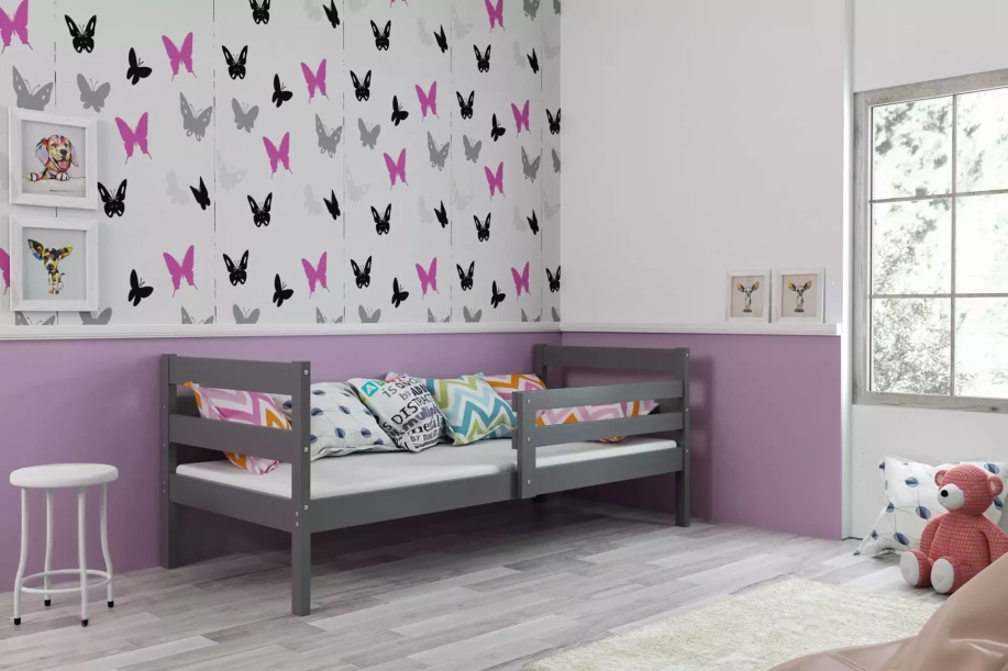 Lit ado simple Éric 90X190, gris