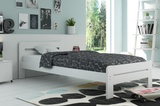 Lit double Dallas 160X200 avec matelas, blanc
