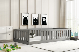 Lit enfant simple Bella Sima 90X190, gris