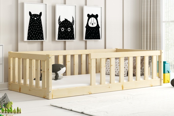 Lit enfant simple Bella Sima 120x200, pin