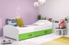 Blanc \ Tiroir \ Vert \ Avec matelas