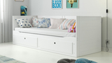 Lit ado gigogne Hermès 80X200 avec matelas et tiroir, blanc