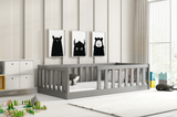 Lit enfant simple Bella Sima 80X160, gris