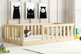 Lit enfant simple Bella Sima 80X160, pin