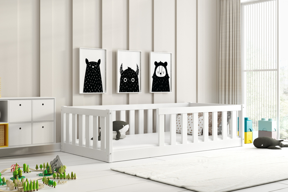 Lit enfant simple Bella Sima 80X160, blanc