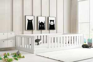 Lit enfant simple Bella Sima 90X190, blanc