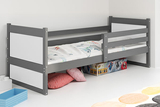 Lit ado simple Rico 90X200, gris/blanc