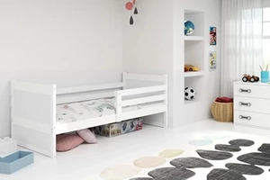 Lit ado simple Rico 90X200 avec matelas, blanc