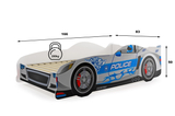 Lit enfant simple Cars 80X160 avec matelas, argent