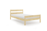 Lit double ORBIS140X200 avec matelas, pin