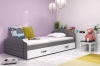 Graphite \ Tiroir \ Blanc \ Avec matelas