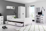 Lit ado simple Darek 80X200 avec tiroir, blanc