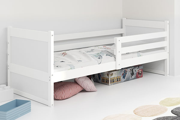Lit ado simple Rico 90X200 avec matelas, blanc