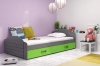 Graphite \ Tiroir \ Vert \ Avec matelas