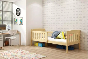Lit ado simple Jacquot 90X190 avec matelas, pin
