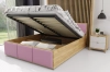 140 X 200 \ Kraft \ Relevés \ Rose \ Avec matelas