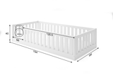 Lit enfant simple Bella Sima 90X190, blanc