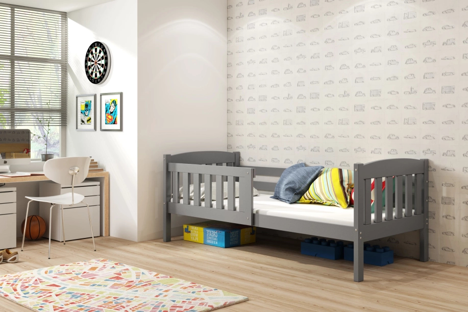 Lit ado simple Jacquot 90X200, gris