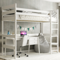 Lit mezzanine pour jeunes – blanc 90x200