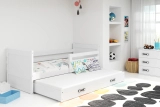 Lit ado gigogne Rico 90X200 avec matelas et tiroir, blanc