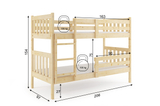 Lit ado superposé Gaspard 90X200, bois naturel