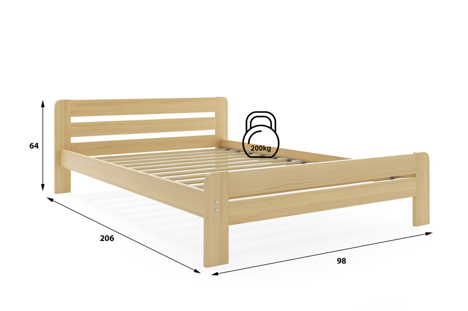 Lit double Dallas 90X200, pin